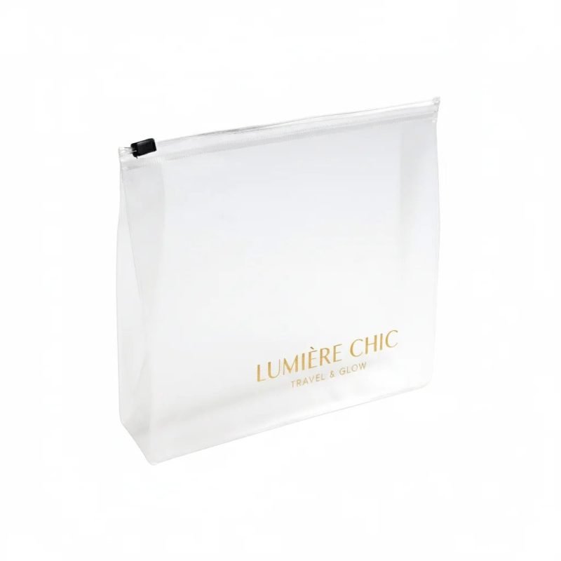 Frosted Waterproof Plastic Travel Pouch and Toiletry Bag for Hotel Amenity Kits Airlines Spa Gifts - main image 6