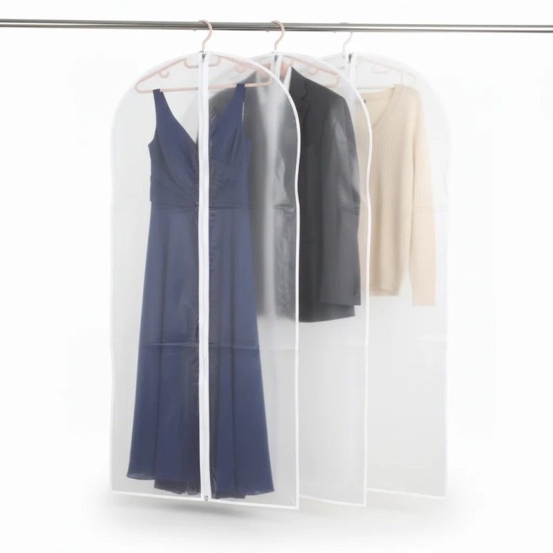 Custom Logo Garment Bag in Clear PVC or Breathable Nonwoven Fabric for Suit and Wedding Dress Protection - main image 7