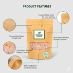 Custom Ziplock Stand up Pouch Eco-Friendly Kraft Paper with PLA Lamination for Biodegradable Food Packaging - main image 2