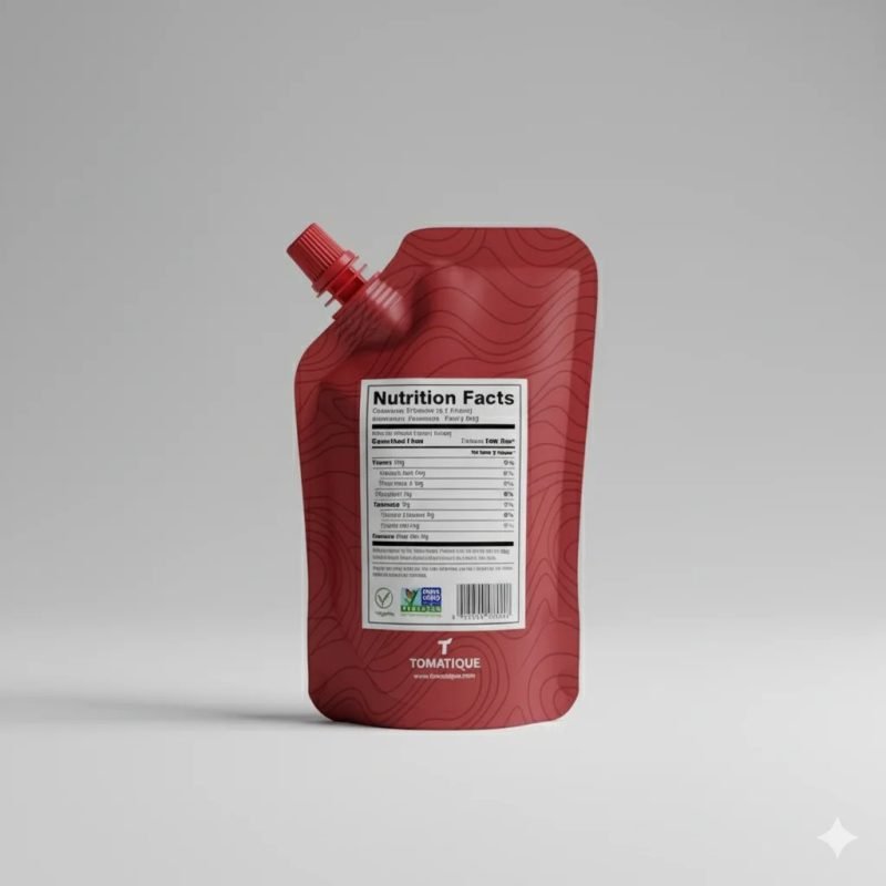 Custom Printed High-Barrier Stand up Spout Pouch for Sauce, Ketchup, and Tomato Paste Packaging - main image 2