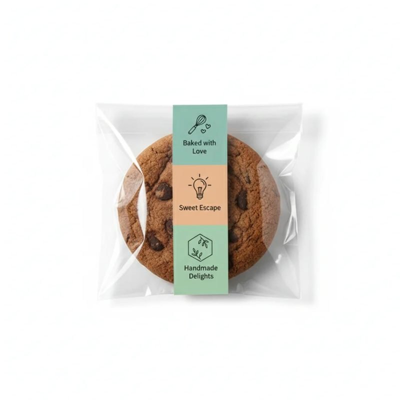Custom Size Crystal Clear OPP Self-Adhesive Bag for Cookies, Pastry, and Snack Packaging - main image 3