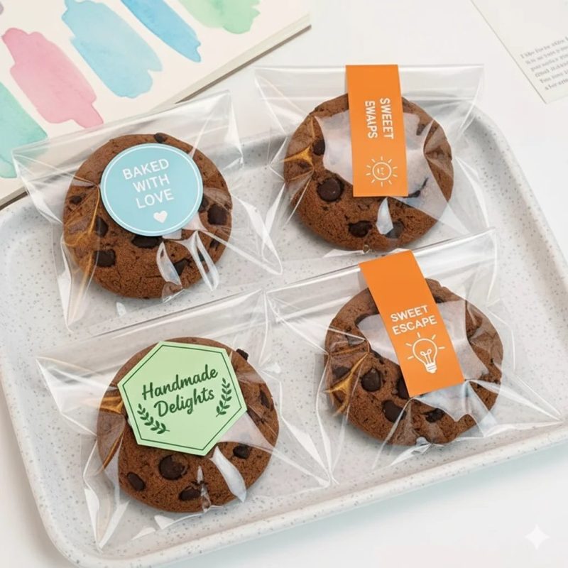 Custom Size Crystal Clear OPP Self-Adhesive Bag for Cookies, Pastry, and Snack Packaging - main image 4