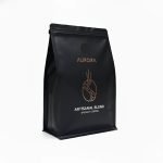 Custom Logo Matte Black Flat Bottom Coffee Bag with Pocket Zipper and One-Way Valve for Specialty Coffee Beans - main image 2