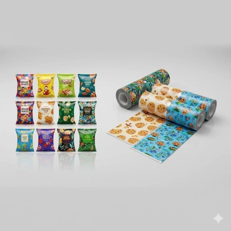 High-Barrie PE Food Packaging Film for Pillow Pouches for Snacks Chips Cookies Cake Roll Package Format - main image 3