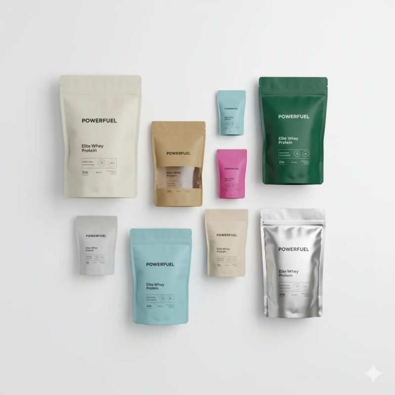 Custom Printed Matte Finish High-Barrie Stand up Pouch Zipper Closure Plastic Bag for Whey Protein Powder Supplement Packaging - main image 4