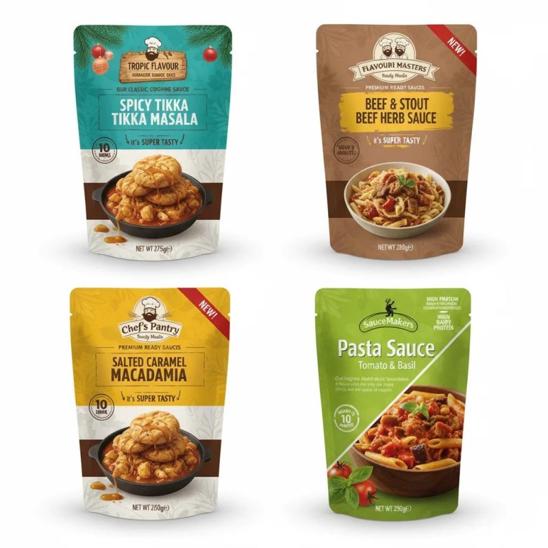 Microwaveable Stand Retort Pouch Heat-Sealed Plastic Bags for Convenient Ready-to-Eat Meals Instant Soup for Chewing Gum Sushi