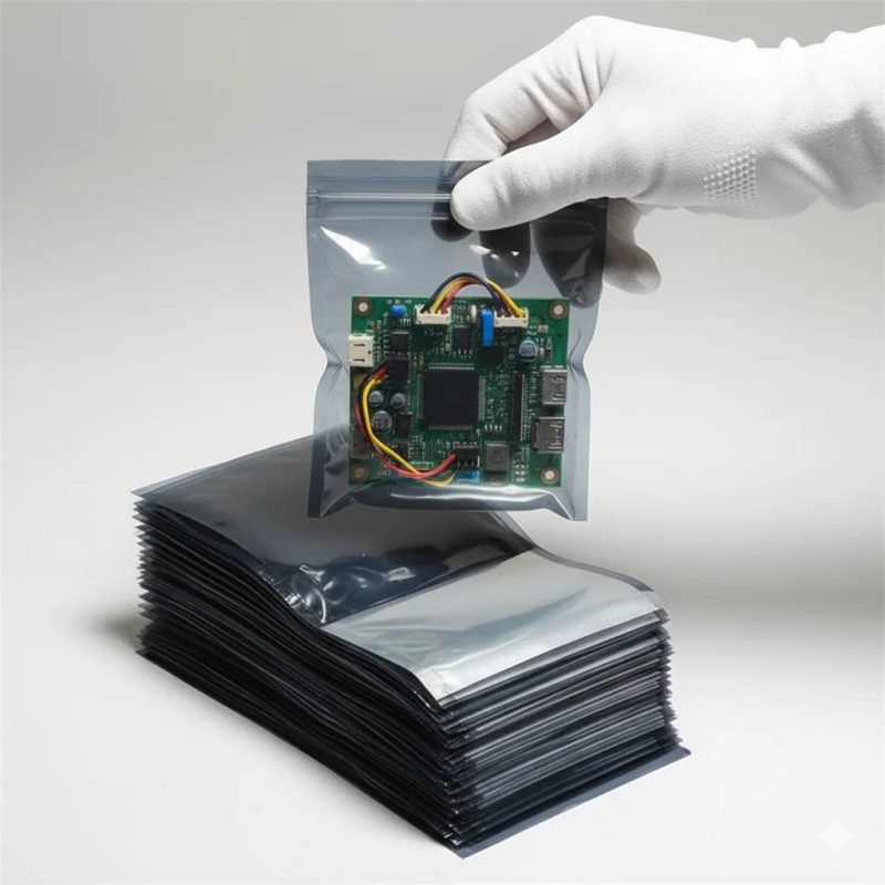 Custom Printed ESD Shielding Cleanroom Bag with Ziplock for Moisture Barrier Electronic and Mobile Phone Packaging - main image 6