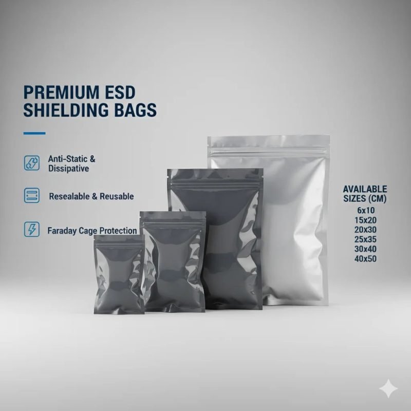 Custom Printed ESD Shielding Cleanroom Bag with Ziplock for Moisture Barrier Electronic and Mobile Phone Packaging - main image 7
