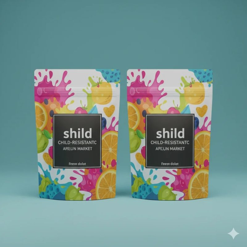 Custom Size Recyclable PE Stand up Pouch with Zipper Top and Custom Logo for Gummies Candies Herbal Products - main image 9