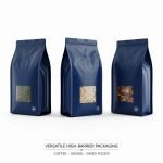 Custom Printed Aluminum Foil Flat Bottom Pouch with Degassing Valve and Resealable Zipper for Coffee Bean Storage Bag