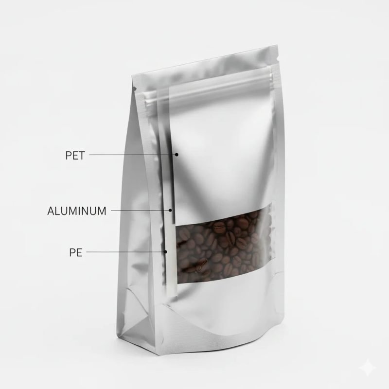 Custom Printed High-Barrieial Aluminum Foil Side Gusset for Long Term Food Storage Emergency Prep Survival Salad Cakes