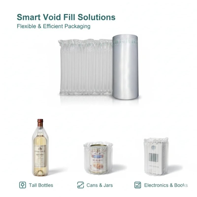 Wholesale Protective Packaging Solution Inflatable Air Column Roll and Bubble Cushion Wrap PA/PE Material Shockproof Feature