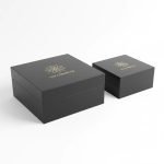 Matte Black Paperboard Box with Gold Foil Stamping and Spot UV for Perfume, Lipstick, and Cream Jar Packaging - main image 2