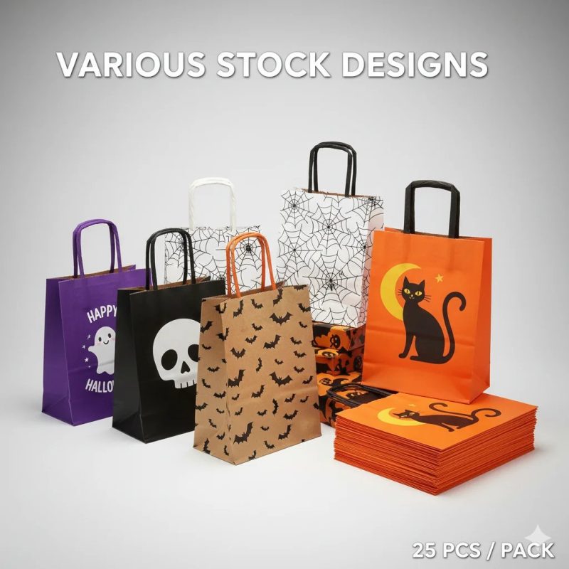Wholesale Halloween Trick or Treat Paper Bags with Handles Kids' Candy and Goodie Collection Bag - main image 4