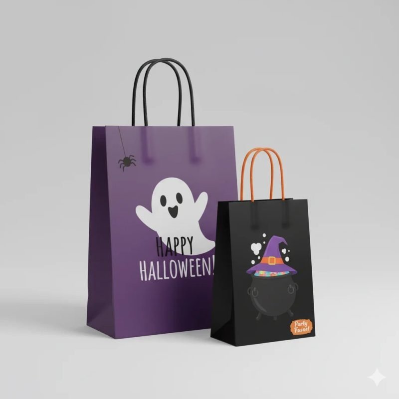 Wholesale Halloween Trick or Treat Paper Bags with Handles Kids' Candy and Goodie Collection Bag - main image 6