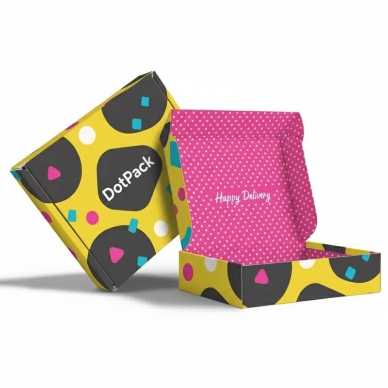 Custom Printed Corrugated Box with Embossing, Hot Stamping, and UV Coating for Branded Subscription and Gift Shipping - main image 3