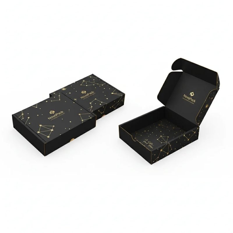 Custom Printed Corrugated Box with Embossing, Hot Stamping, and UV Coating for Branded Subscription and Gift Shipping - main image 8