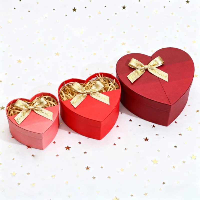 Heart-Shaped Gift for Candle Valen Eco-Friendly Recycled Materials Glossy Matt Lamination Embossing Rigid Rigid for Packaging