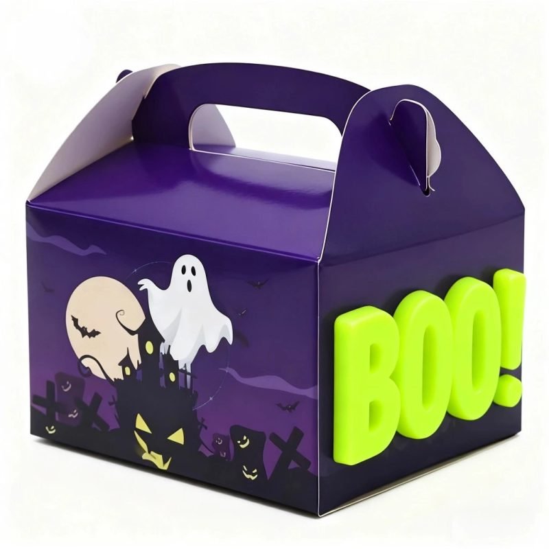 Wholesale Halloween Spooky Snacks Paper Treat Box with Handle for Packaging Party Favors for Cookies Candy - main image 9