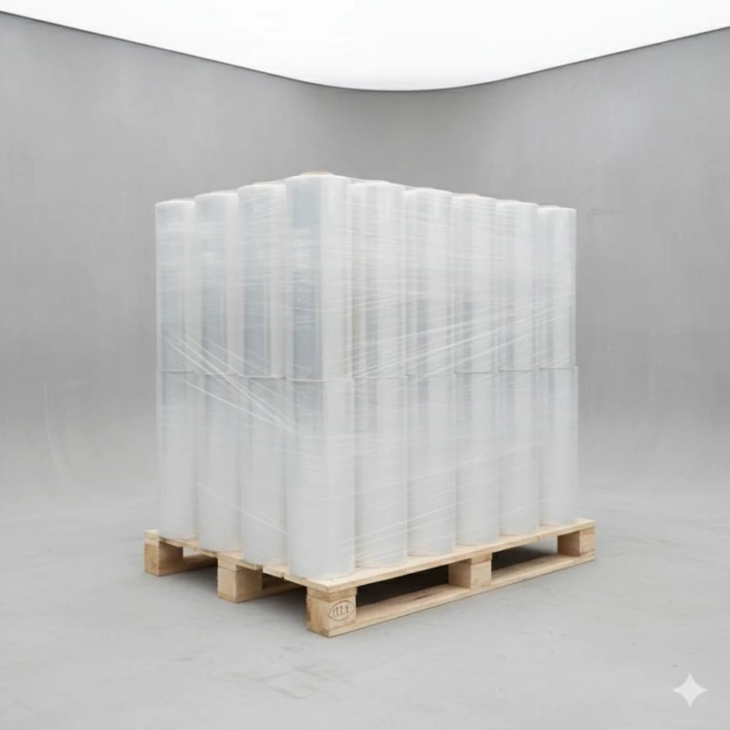Heavy-Duty LLDPE Pallet Stretch Film Wrap Roll Soft Moisture-Proof PE Material for Warehouse Logistics Cargo Securing Casting - main image 3