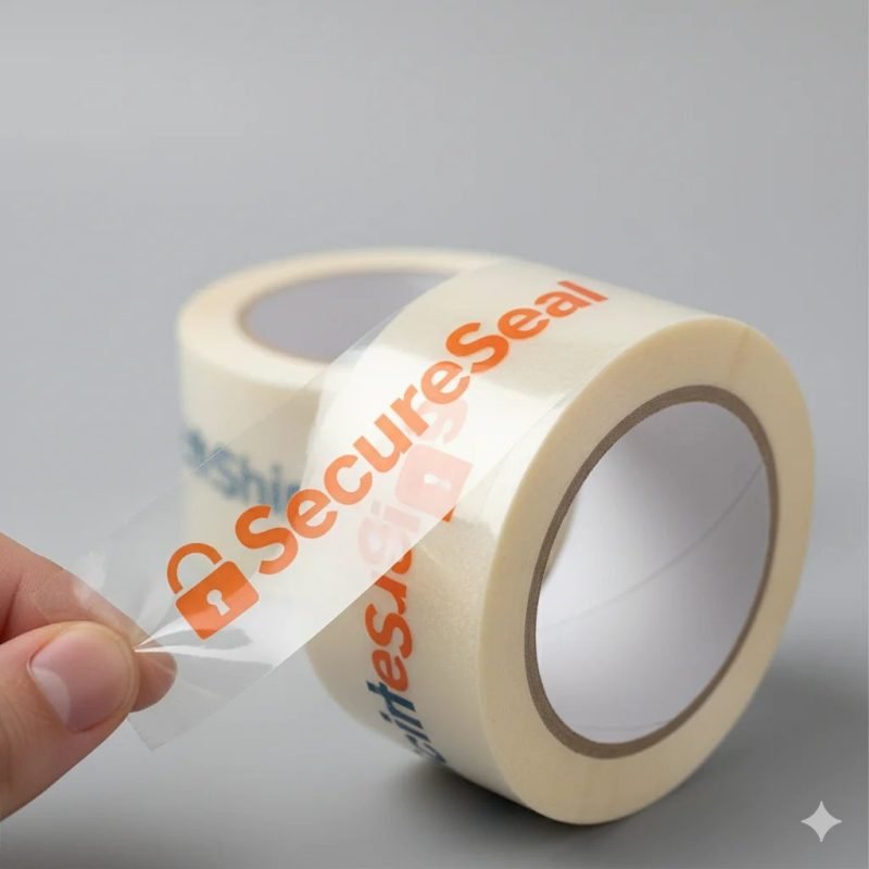 Custom Logo Printed BOPP Transparent Single Rubber Water Activated Hot Melt Acrylic Pressure Sensitive Packaging Tape Waterproof - main image 2