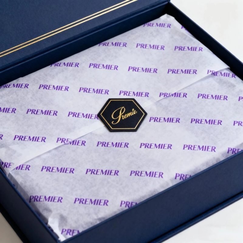 Custom Logo Printed 17gsm Waxed Wrapping Tissue Paper for Premium Branded Unboxing Experience E-commerce Flower Wrapping Gift - main image 4