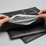 A stack of custom logo printed **poly bubble mailer** bags in various colors, ready for shipping.