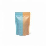 A custom printed **dual compartment pouch** with a center seal, separating almonds from dried cranberries for daily nuts packaging.