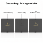 A custom printed rigid **jewelry drawer box** sliding open to reveal a soft velvet pouch inside for ring packaging.