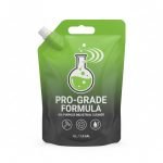 A reinforced black 5L heavy duty spout pouch with a plastic handle for engine oil.