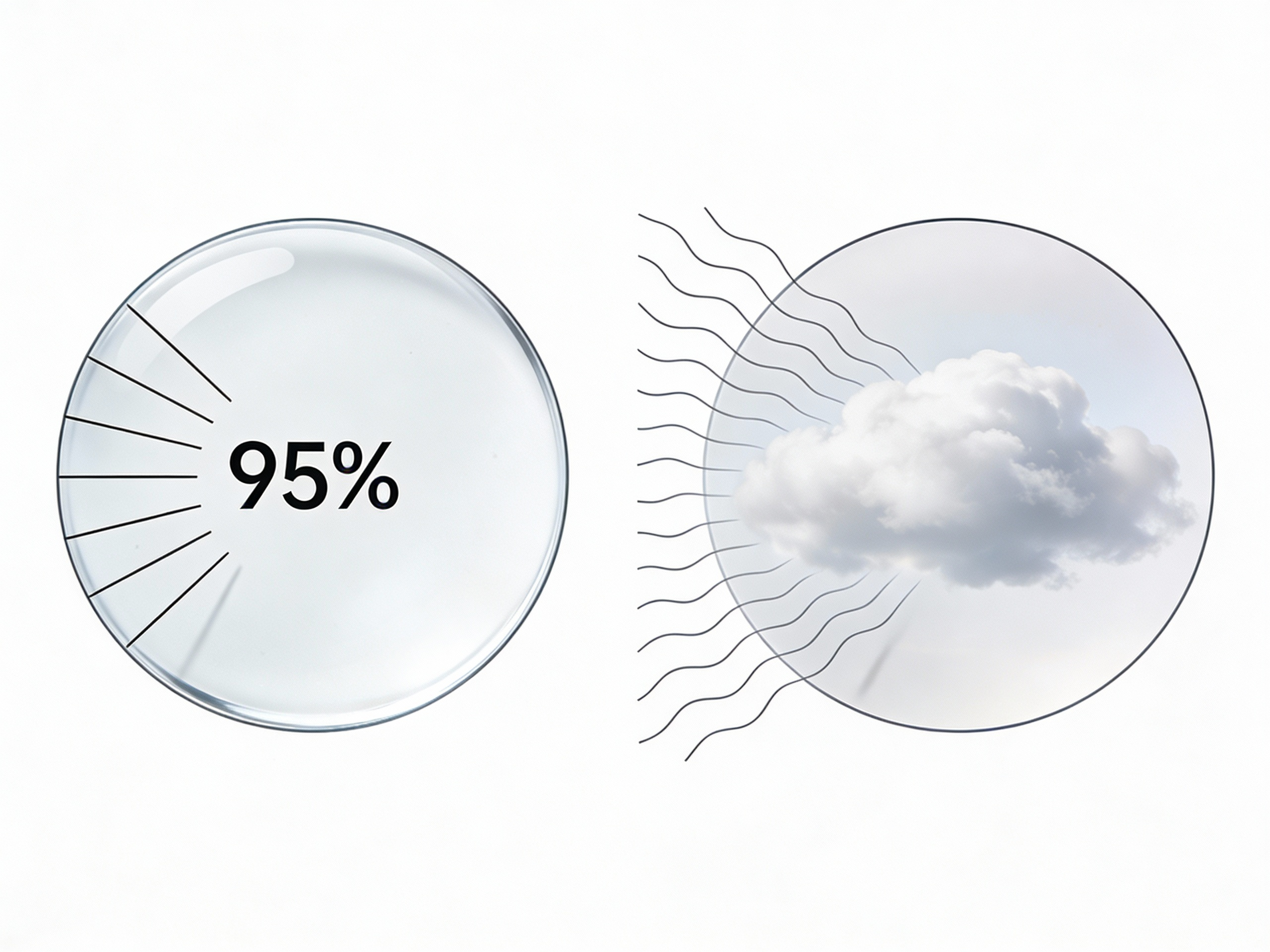 High transparency vs hazy plastic film comparison