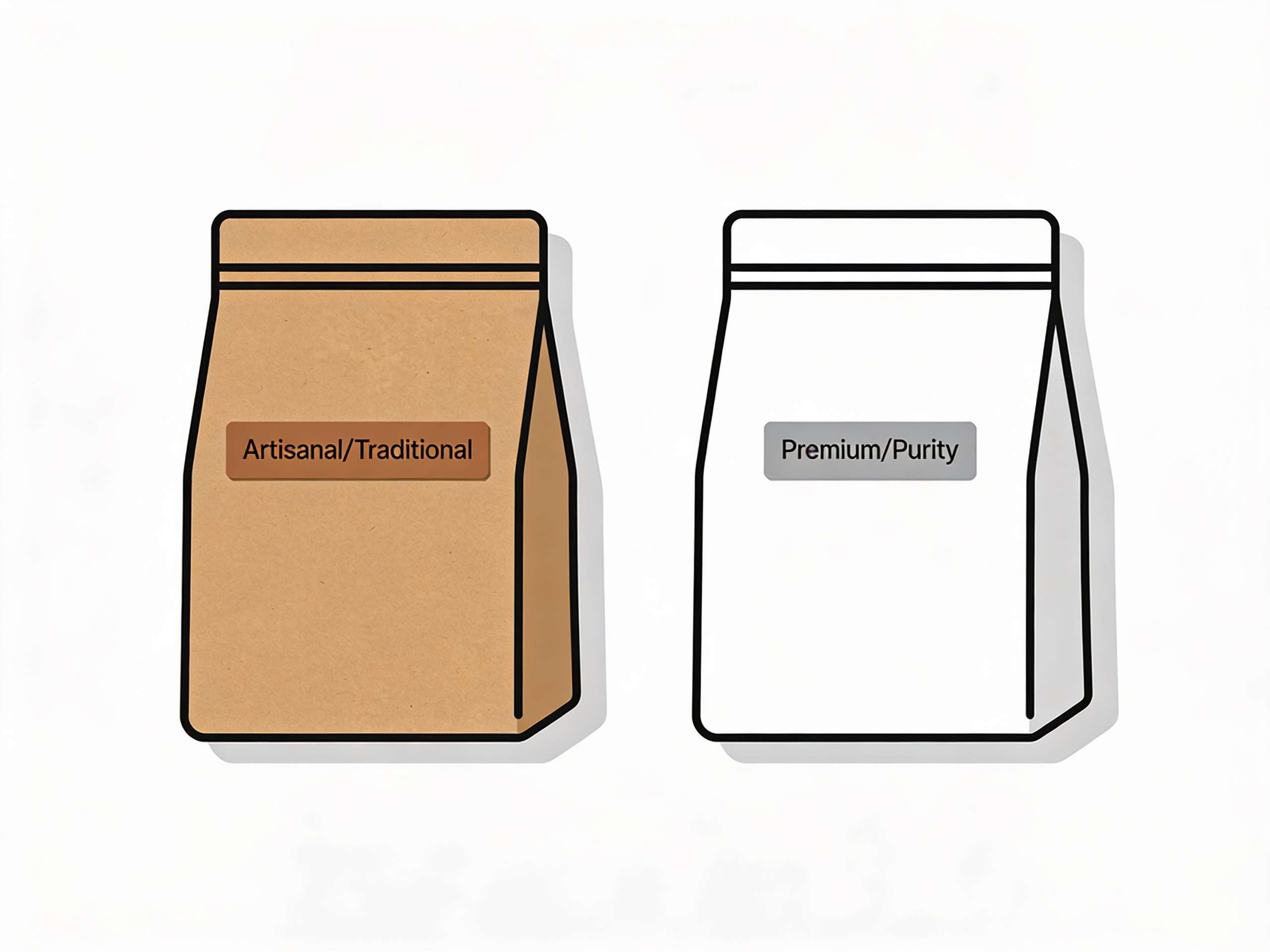 Strategic brand positioning for unbleached vs bleached kraft paper packaging