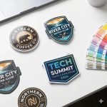 A group of custom die cut stickers with vibrant cartoon designs on a waterproof vinyl background.