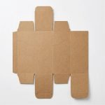 A rectangular 350gsm kraft paper folding box with a tuck end closure for essential oil packaging.