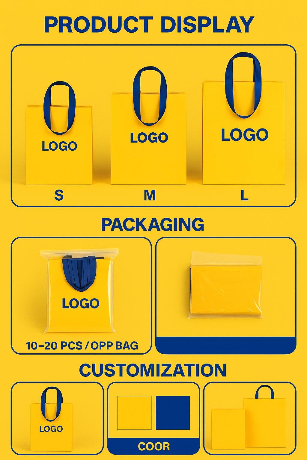 Custom Logo Luxury Art Paper Shopping Bag with Ribbon Handles for Boutique, Apparel, and Gift Packaging - detail 3
