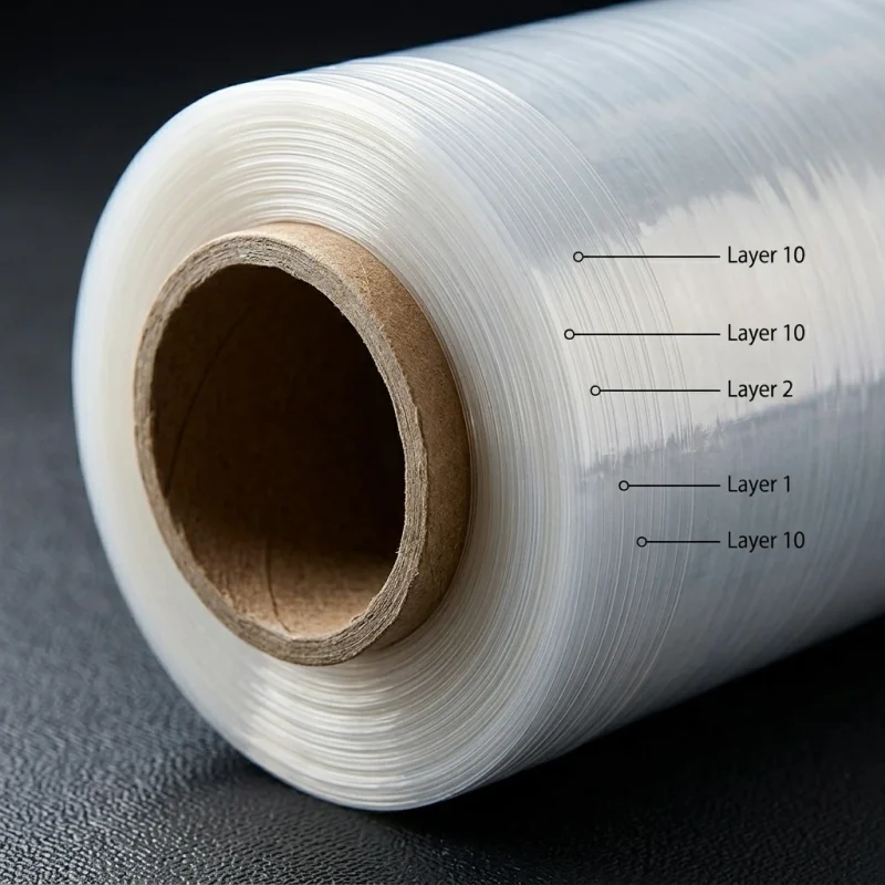 Industrial packaging of LLDPE stretch film with custom width options for printing houses