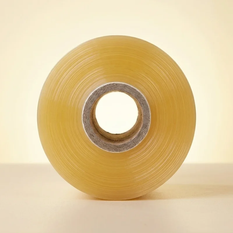 Soft PVC Cling Film Roll material roll showing PET BOPP layer flexibility and durability