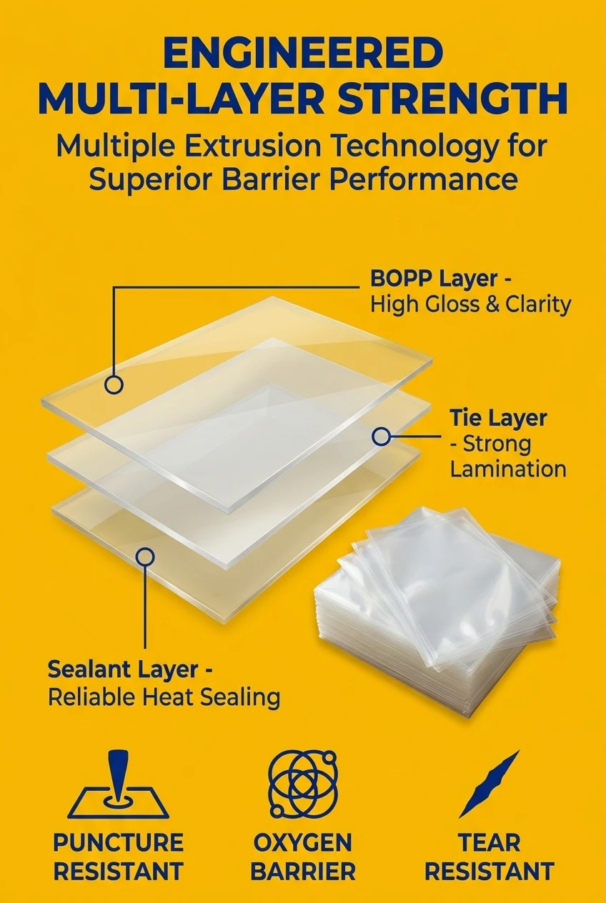 Designed as a heat sealable bopp film, it provides strong and consistent seals on various automated packaging lines, preventi