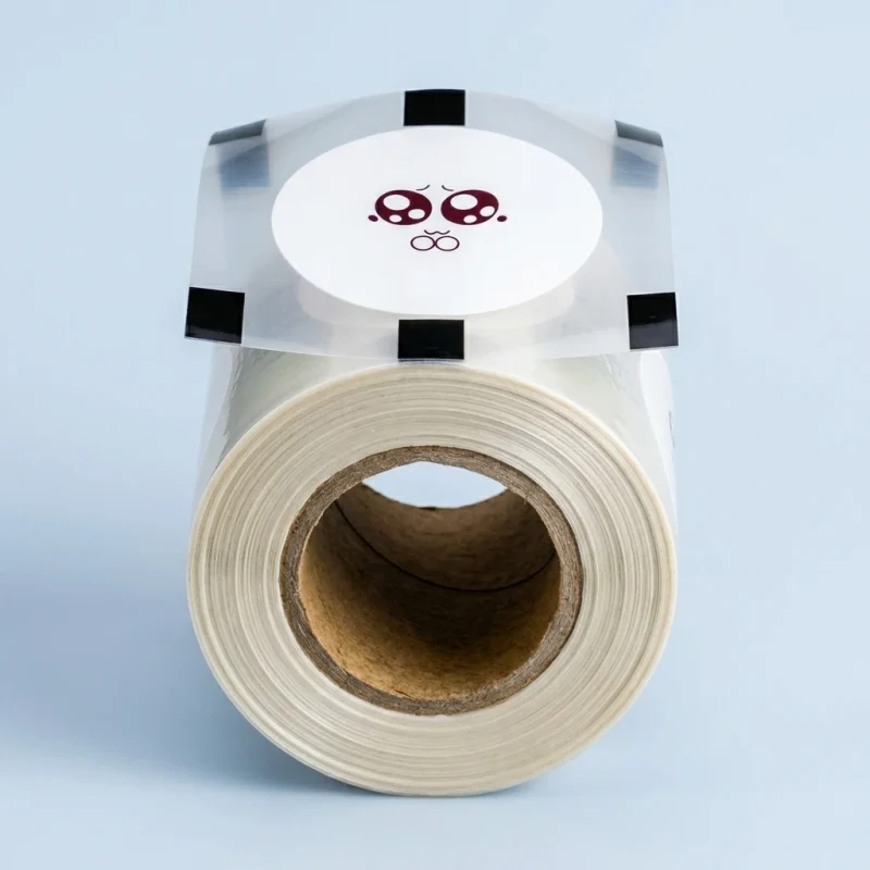 Soft BOPP cup sealing film roll material roll showing PET BOPP layer flexibility and durability