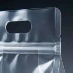 Clear Stand Up Snack Bags applied on luxury gift packaging demonstrating 3D laser reflection