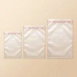 Clear Self Adhesive Plastic Bags applied on luxury gift packaging demonstrating 3D laser reflection