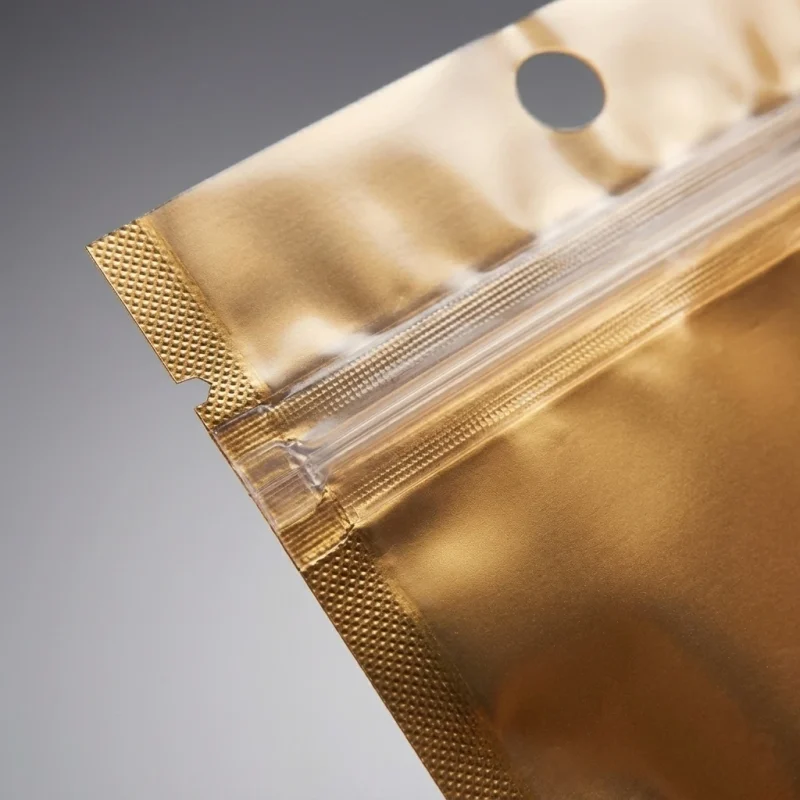 Soft ziplock plastic bags material roll showing PET BOPP layer flexibility and durability