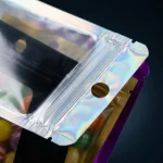 Resealable Zip Bag Packaging applied on luxury gift packaging demonstrating 3D laser reflection