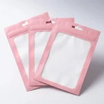 Resealable ziplock plastic bags applied on luxury gift packaging demonstrating 3D laser reflection