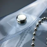 Clear PVC Snap Button Pouches applied on luxury gift packaging demonstrating 3D laser reflection