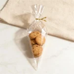 clear plastic cone bags for snacks compatibility test with UV digital printing and cold lamination equipment
