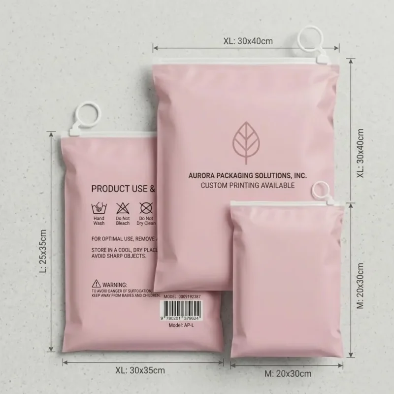 zipper bags for clothing packaging compatibility test with UV digital printing and cold lamination equipment