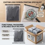 Industrial packaging of ziplock bags for clothes packaging with custom width options for printing houses