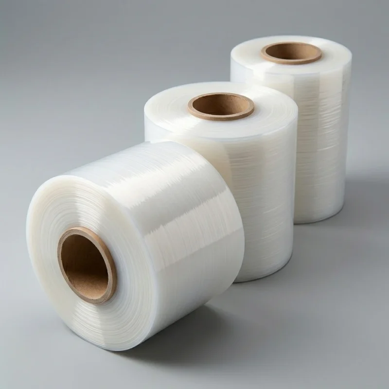 Industrial packaging of machine grade stretch film with custom width options for printing houses