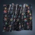 Close-up of transparent pvc lamination film roll surface with vertical holographic grating pattern
